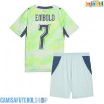 Camisa de time de futebol Suíça Breel Embolo #7 Replicas 2º Equipamento Infantil Mundo 2026 Manga Curta (+ Calças curtas)